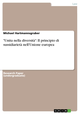 "Unita nella diversità": Il principio di sussidiarietà nell'Unione europea