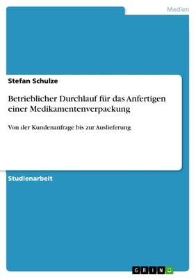 Betrieblicher Durchlauf für das Anfertigen einer Medikamentenverpackung