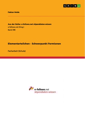 Elementarteilchen - Schwerpunkt Fermionen