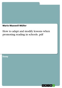 How to adapt and modify lessons when promoting reading in schools