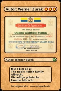 The noble Polish family Albrecht. Die adlige polnische Familie Albrecht.