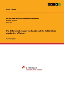 The difference between the Pareto and the Kaldor-Hicks standard of efficiency