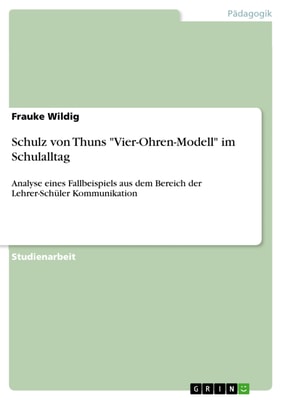 Schulz von Thuns "Vier-Ohren-Modell" im Schulalltag