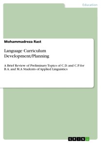 Language Curriculum Development/Planning