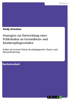 Strategien zur Entwicklung einer Fehlerkultur an Gesundheits- und Krankenpflegeschulen