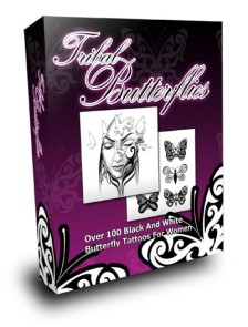 Tribal Schmetterlinge. Über 100 schwarz weiße Schmetterlingstattoos für Frauen.