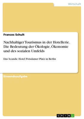 Nachhaltiger Tourismus in der Hotellerie. Die Bedeutung der Ökologie, Ökonomie und des sozialen Umfelds