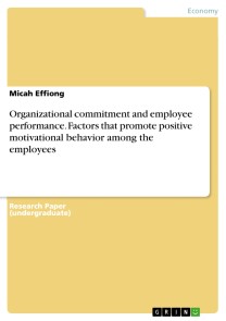 Organizational commitment and employee performance. Factors that promote positive motivational behavior among the employees
