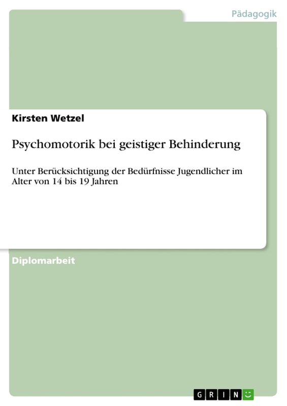 Psychomotorik bei geistiger Behinderung