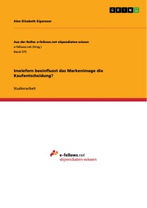 Inwiefern beeinflusst das Markenimage die Kaufentscheidung?