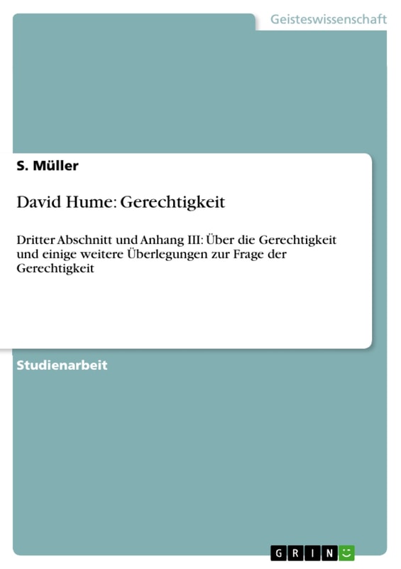 David Hume: Gerechtigkeit