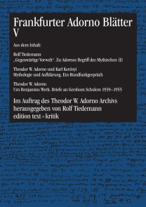 Frankfurter Adorno Blätter V
