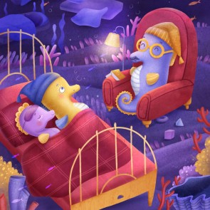 El caballito de mar Sandy no quiere irse a la cama 