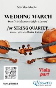 Viola part of "Wedding March" by Mendelssohn for String Quartet