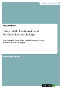 Differentielle Psychologie und Persönlichkeitspsychologie