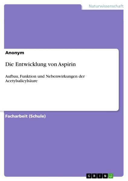 Die Entwicklung von Aspirin