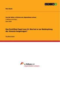 Das Pontifikat Papst Leos IX. Was hat er zur Bekämpfung der Simonie beigetragen?