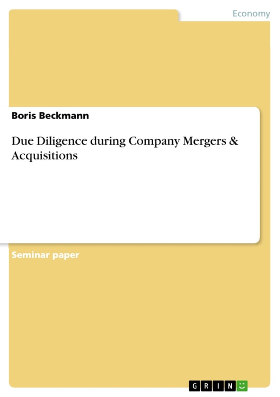 Due Diligence during Company Mergers & Acquisitions