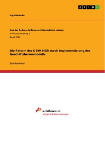 Die Reform des § 299 StGB durch Implementierung des Geschäftsherrenmodells