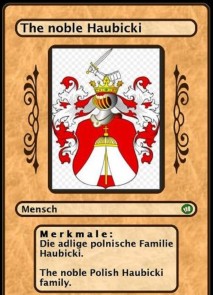 The noble Polish Haubicki family. Die adlige polnische Familie Haubicki.