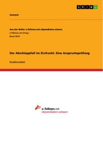 Der Abschleppfall im Zivilrecht. Eine Anspruchsprüfung
