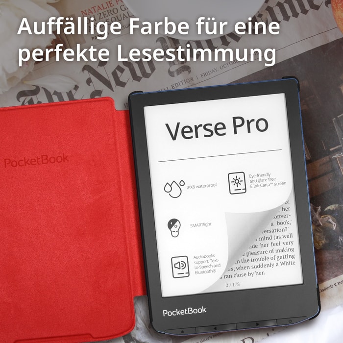 6'' Cover SHELL Red für PocketBook Verse-Serie