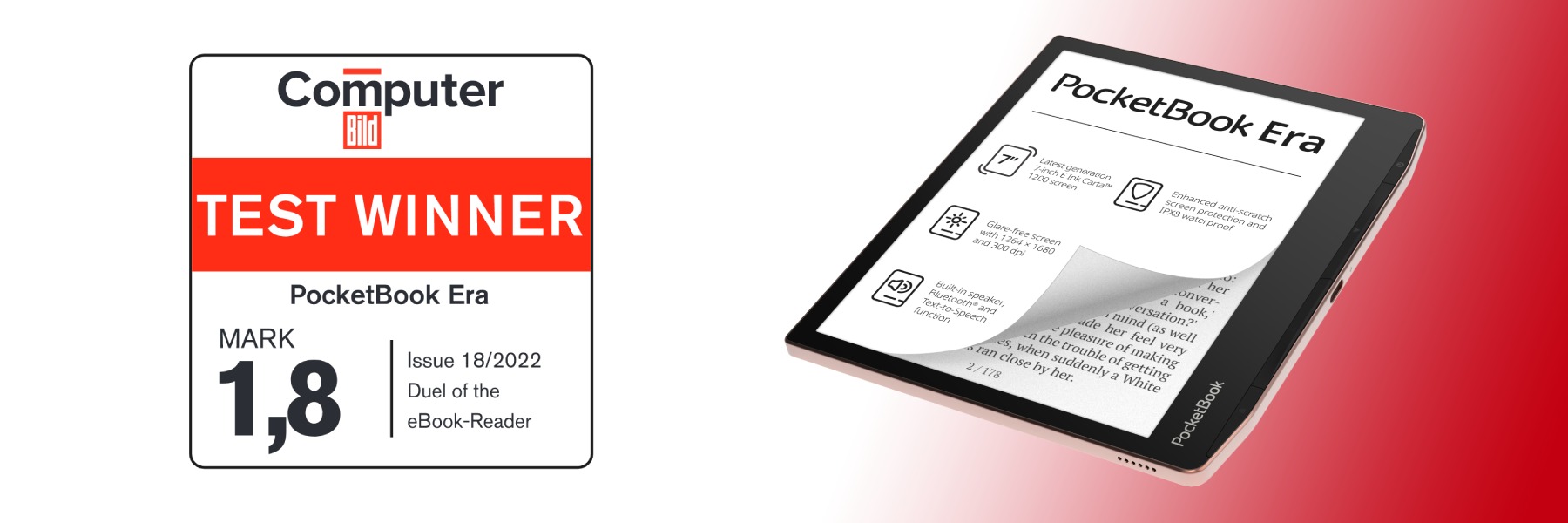 PocketBook Era er vinderen af Computer Bilds store test af e-læsere