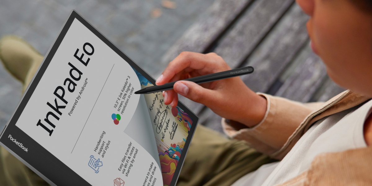 PocketBook InkPad Eo: výkonný 10,3-palcový e-poznámkovač s farebným displejom E Ink Kaleido 3