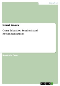 Open Education Synthesis and Recommendations