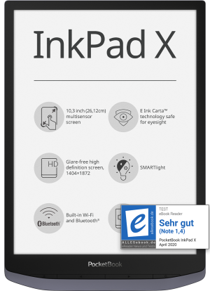 PocketBook InkPad X Metallic Grey Foto №1