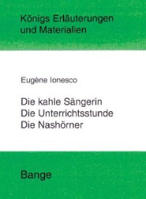 Die kahle Sängerin, Die Unterichtsstunde und Die Nashörner. Textanalyse und Interpretation Foto №1