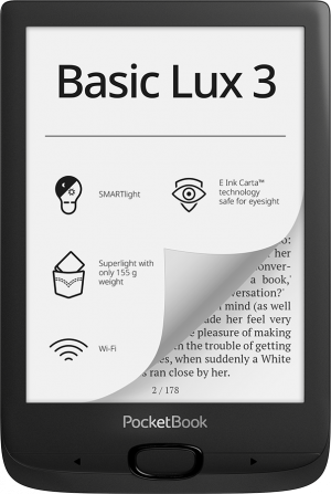 PocketBook Basic Lux 3 Black  Foto №1