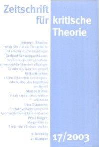 Zeitschrift für kritische Theorie / Zeitschrift für kritische Theorie, Heft 17 Foto №1