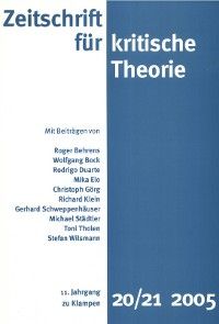 Zeitschrift für kritische Theorie / Zeitschrift für kritische Theorie, Heft 20/21 Foto №1