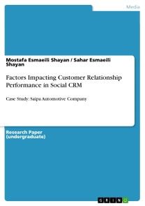 Factors Impacting Customer Relationship Performance in Social CRM photo №1