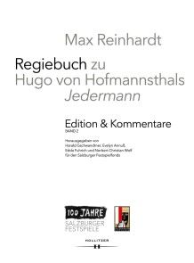 Max Reinhardt: Regiebuch zu Hugo von Hofmannsthals 