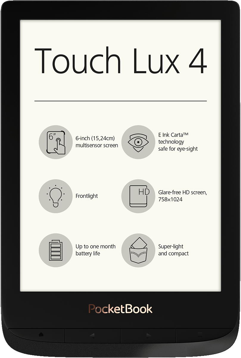 Generalüberholt: Pocketbook Touch Lux 4 Obsidian Black Foto 1