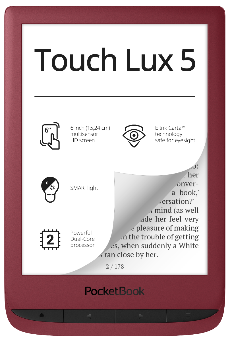 PocketBook Touch Lux 5 RubyRed Foto 1
