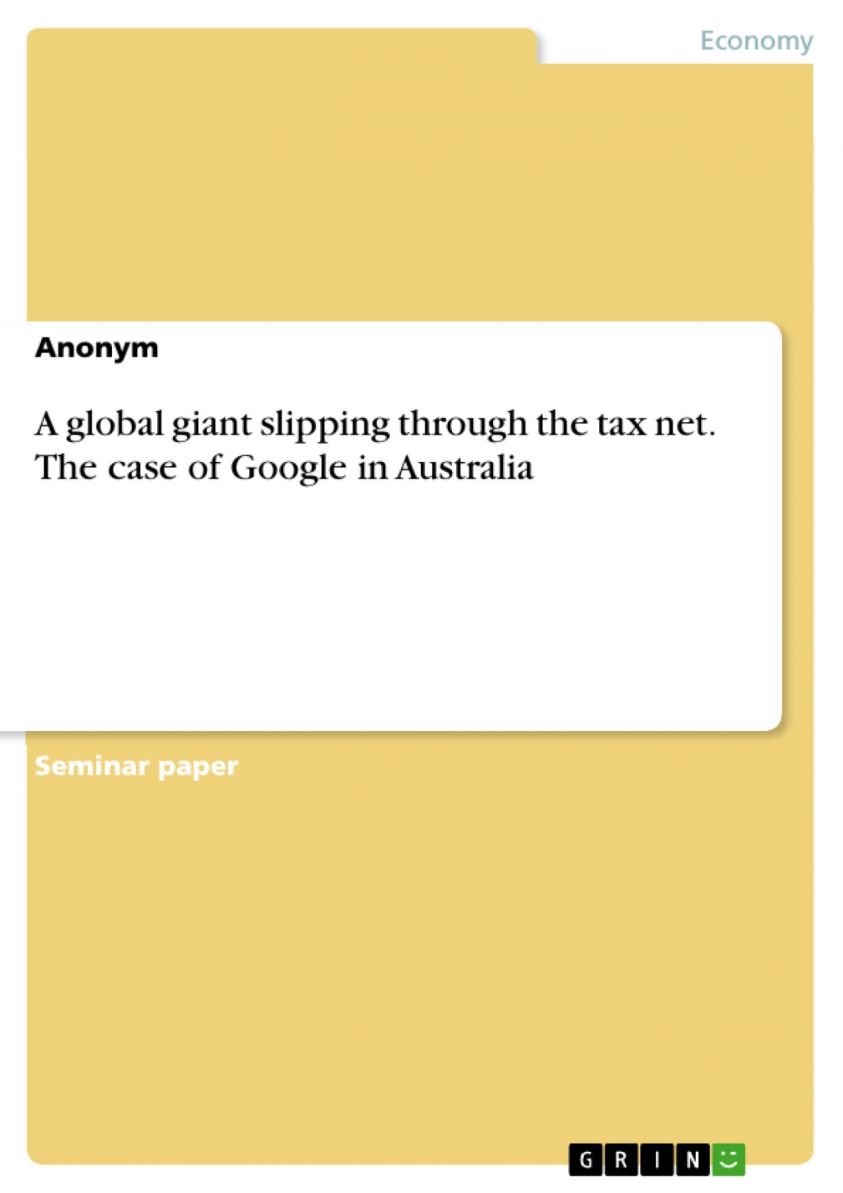 A global giant slipping through the tax net. The case of Google in Australia Foto №1