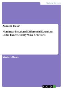 Nonlinear Fractional Differential Equations. Some Exact Solitary Wave Solutions photo №1