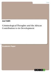 Criminological Thoughts and the African Contribution to its Development photo №1