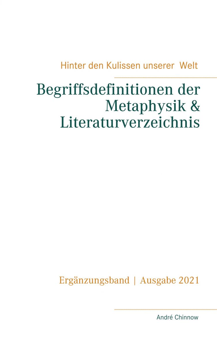 Begriffsdefinitionen der Metaphysik & Literaturverzeichnis Foto №1
