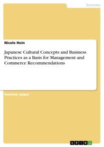 Japanese Cultural Concepts and Business Practices as a Basis for Management and Commerce Recommendations Foto 1