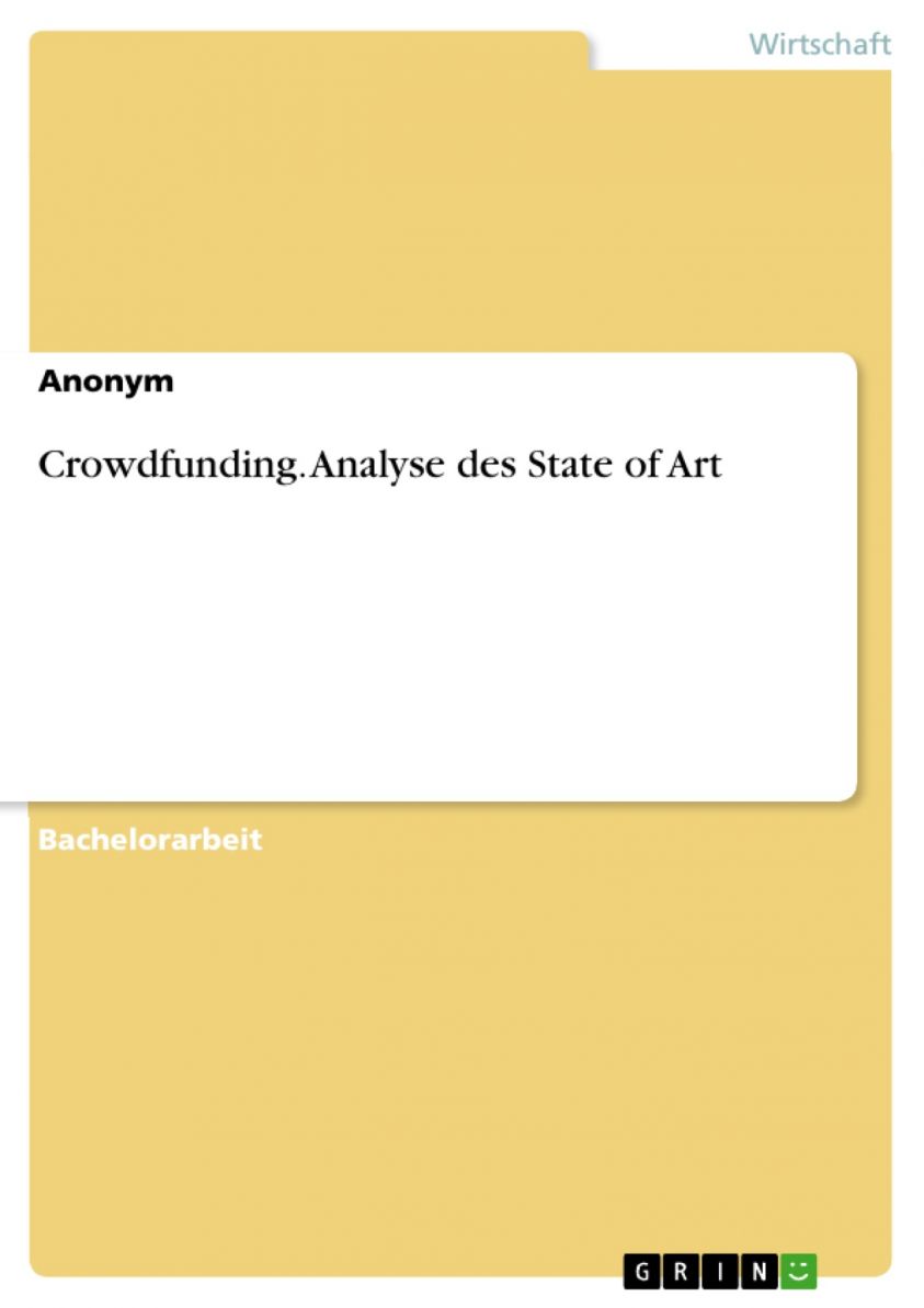 Crowdfunding. Analyse des State of Art Foto №1