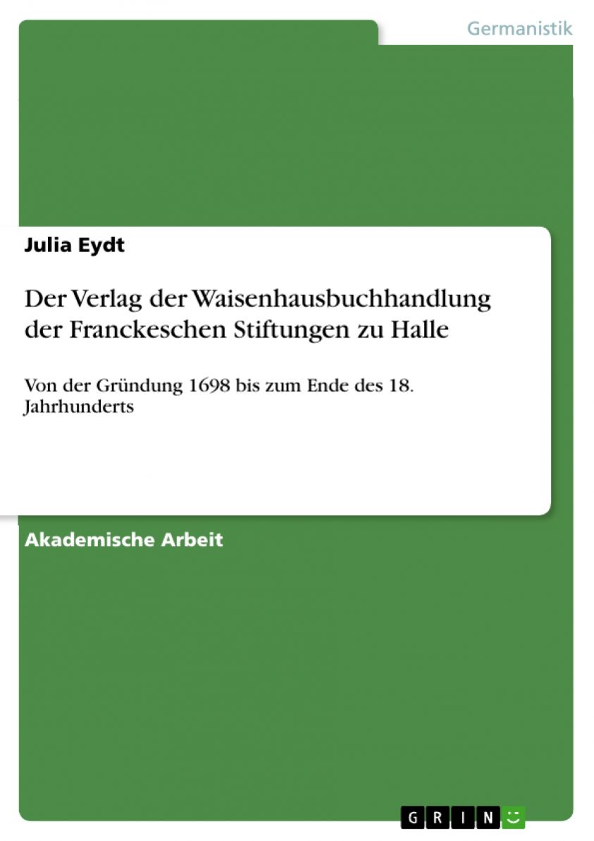 Der Verlag der Waisenhausbuchhandlung der Franckeschen Stiftungen zu Halle Foto №1