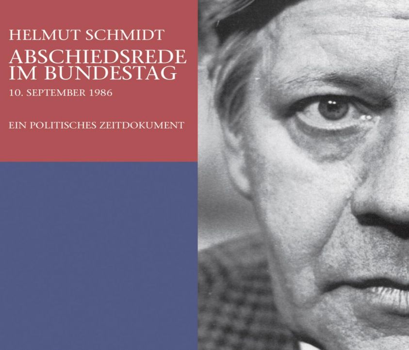 Helmut Schmidt: Abschiedsrede Im Bundestag am 10.09.1986 Foto 2