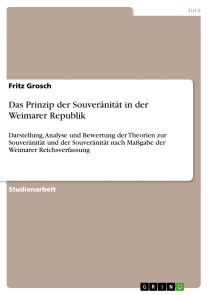 Das Prinzip der Souveränität in der Weimarer Republik Foto №1