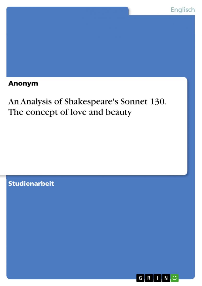 An Analysis of Shakespeare's Sonnet 130. The concept of love and beauty Foto №1