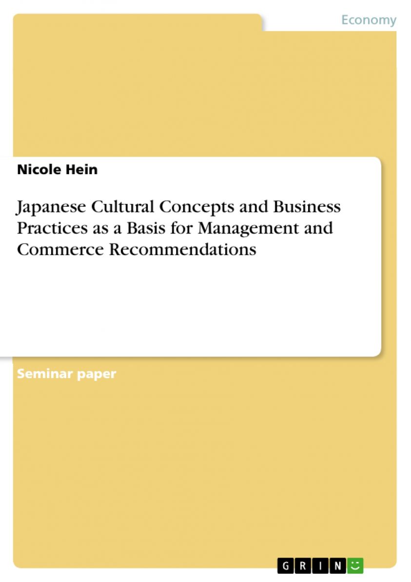 Japanese Cultural Concepts and Business Practices as a Basis for Management and Commerce Recommendations Foto 2