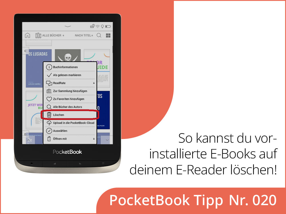 Wie kannst du vorinstallierte E-Books auf deinem E-Reader löschen?